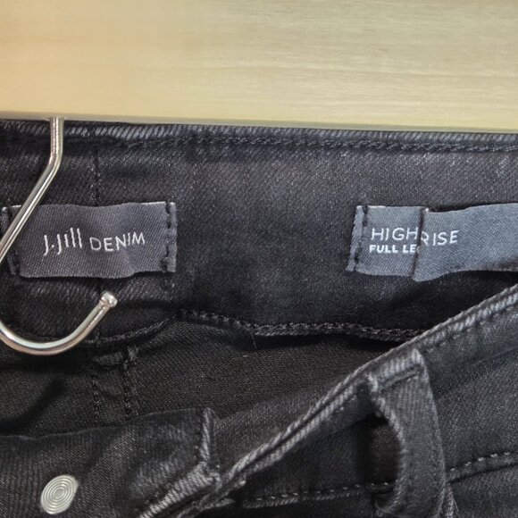 J. Jill Womens 8 Jeans Full Wide Leg High Waist Basalt Regular Casual Stretch - Picture 11 of 12